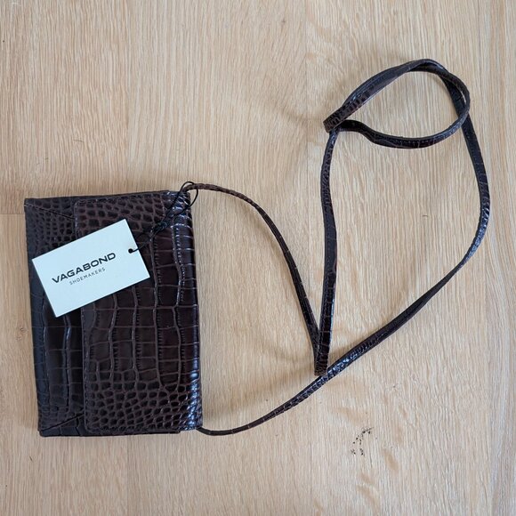 Vagabond leather croc crossbody mini bag - Picture 4 of 5